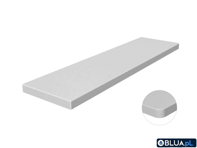 Parapet aglomarmur Bianco Micro 62×25 2cm